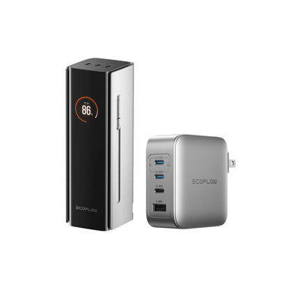 EF ECOFLOW Rapid Pro Power Bank (27650mAh, 300W, 140W Built-in Cable) and 4-in-1 Charger (140W, 4 Ports)