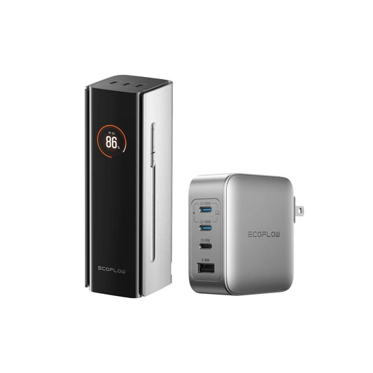 EF ECOFLOW Rapid Pro Power Bank (27650mAh, 300W, 140W Built-in Cable) and 4-in-1 Charger (140W, 4 Ports)