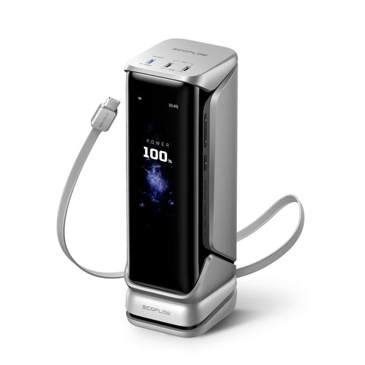 EF ECOFLOW Rapid Pro X Power Bank, 27650mAh, 300W output, 140W built in cable, multi device fast charging portable power bank