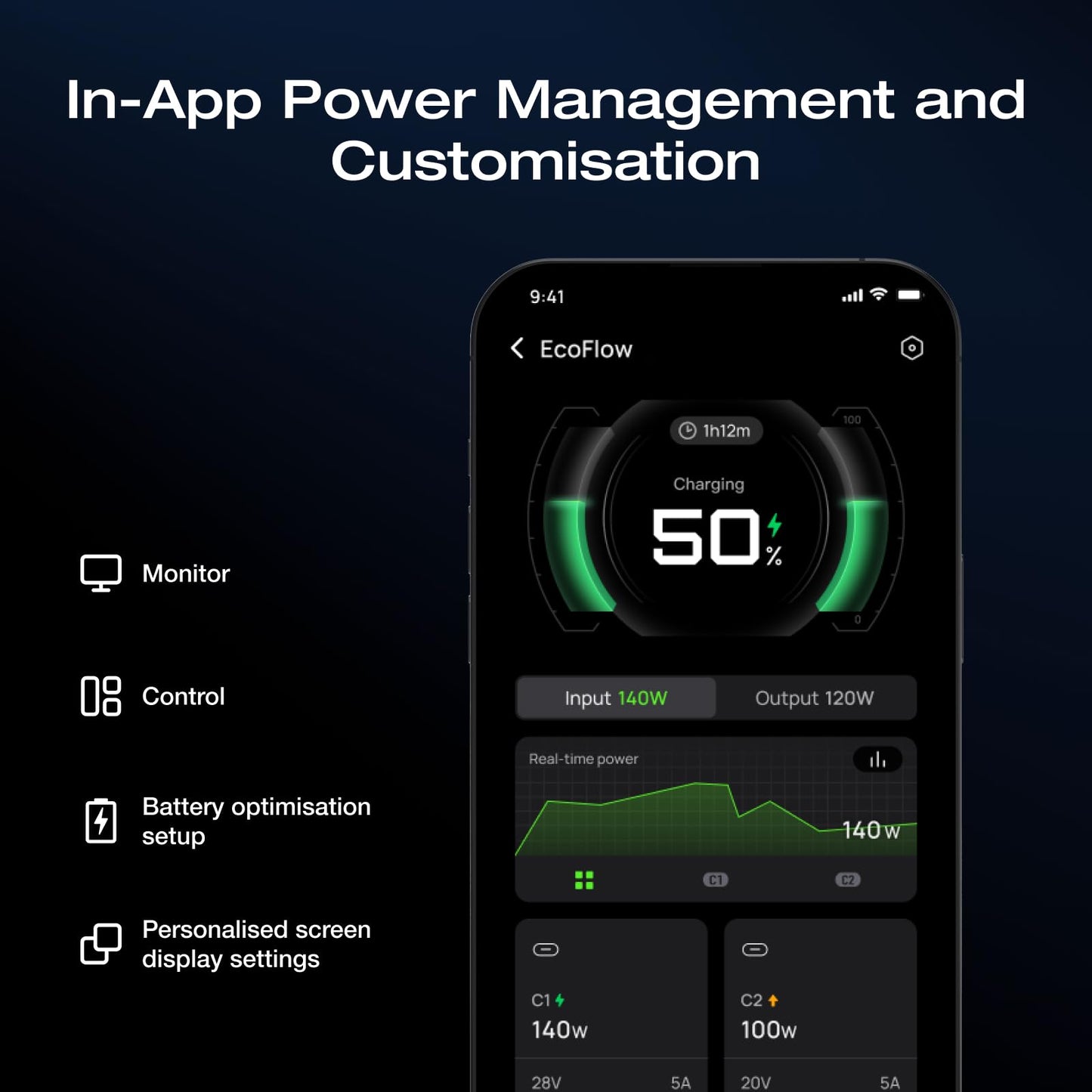 EF ECOFLOW Rapid Pro X Power Bank, 27650mAh, 300W output, 140W built in cable, multi device fast charging portable power bank