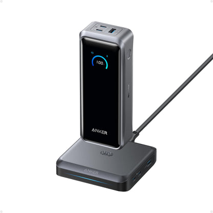 Anker Prime Power Bank with Charging Base, 26250mAh, 300W output, multi device charging, smart app control, portable power solution