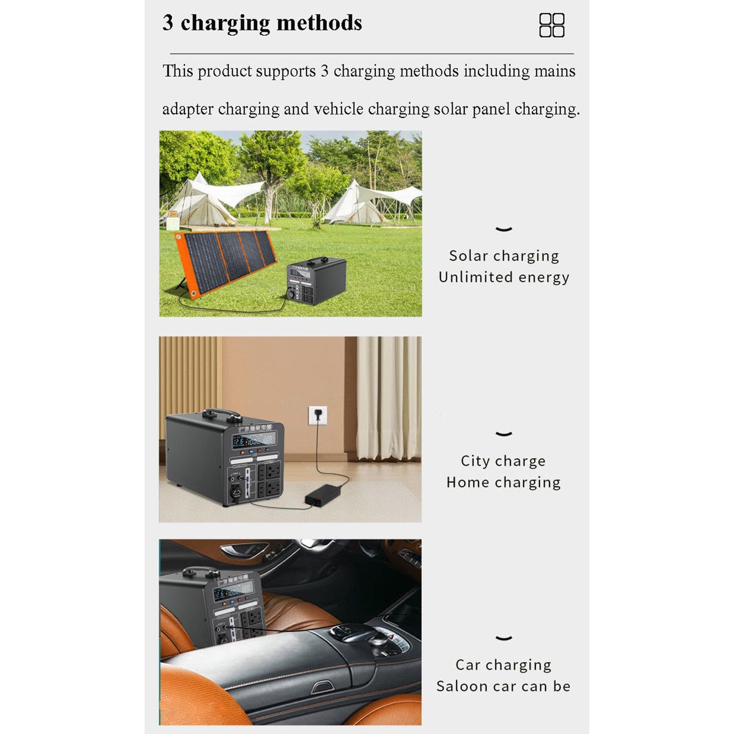 110V Outdoor Power Bank, 120000mAh to 150000mAh, 600Wh large capacity portable power station for camping and emergency use