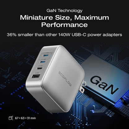 EF ECOFLOW Rapid Pro Power Bank (27650mAh, 300W, 140W Built-in Cable) and 4-in-1 Charger (140W, 4 Ports)
