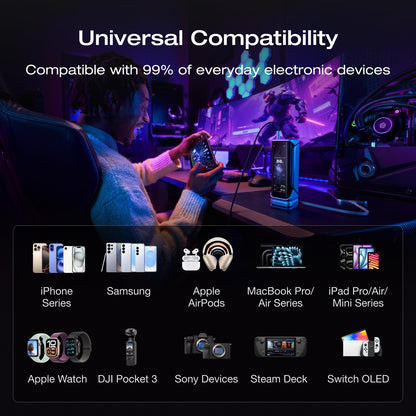 EF ECOFLOW Rapid Pro X Power Bank, 27650mAh, 300W output, 140W built in cable, multi device fast charging portable power bank