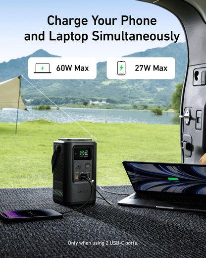 Anker Prime Power Bank, 27650mAh, 250W output, smart app control, multi port portable charger with digital display for travel